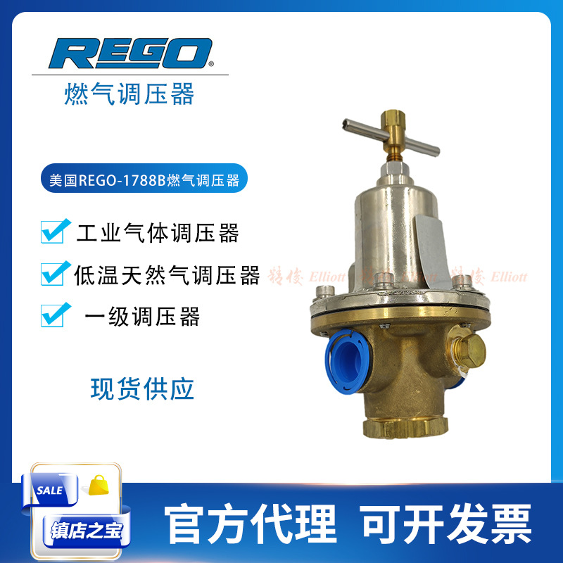 美国RegO力高1788B天然气调压阀DN25气体管道调压器1寸燃气高压