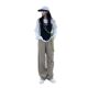 Spring and Summer 2024 New khaki Straight Leg Wide Leg Jeans Women's Slim Look High Loose High Waist Trousers