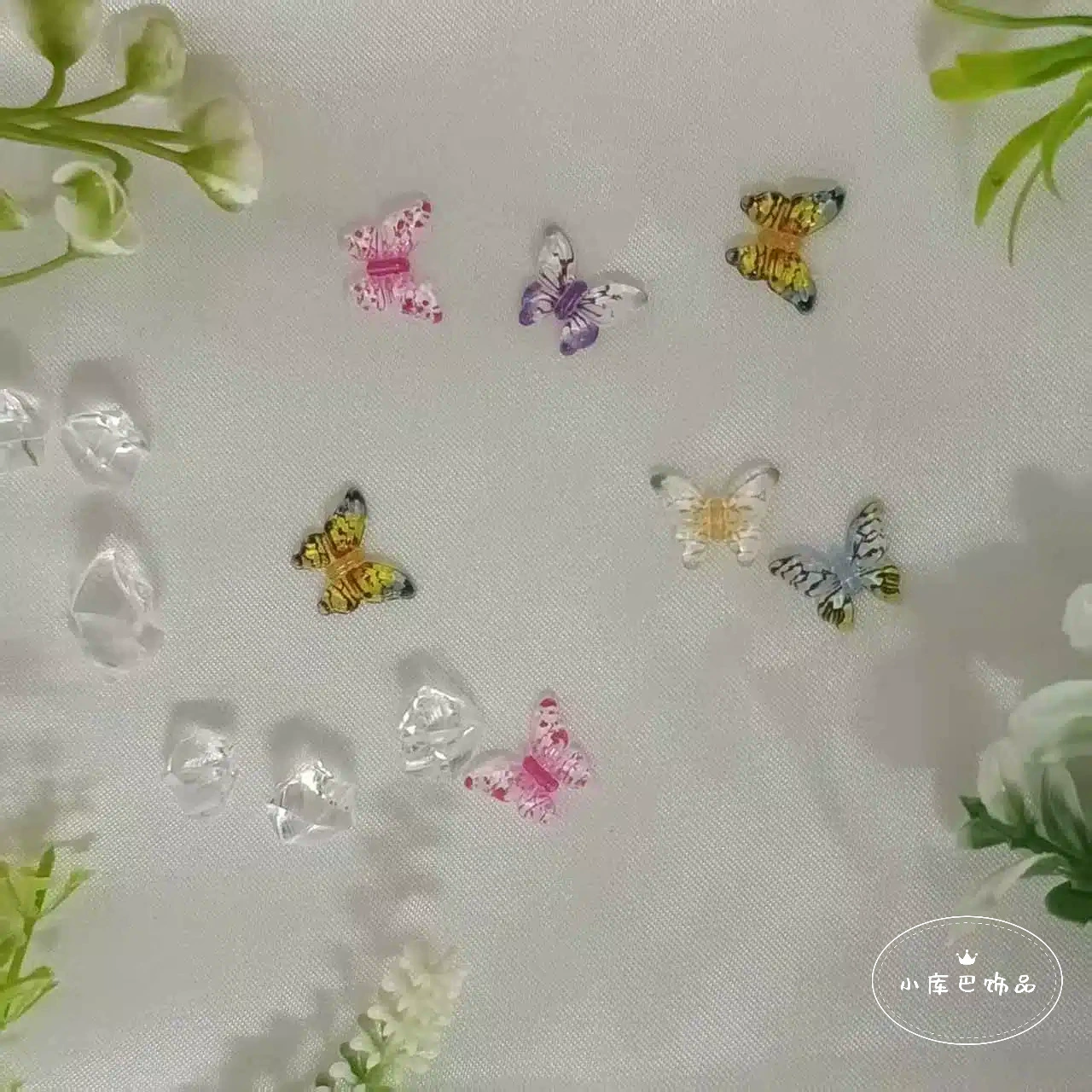Аксессуары, фурнитура обуви handmade, кремовый прозрачный аксессуар для волос, оптом