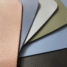 荔枝纹皮革艾马仕仿超纤1.4耐水解皮革料面料pu合成革现货批发