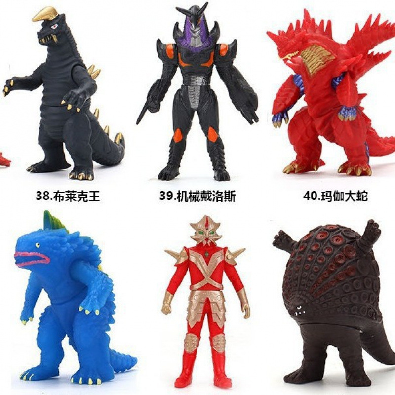 批发小号软胶怪兽雷德王奥特曼模型关节可动人偶地摊批发高品质