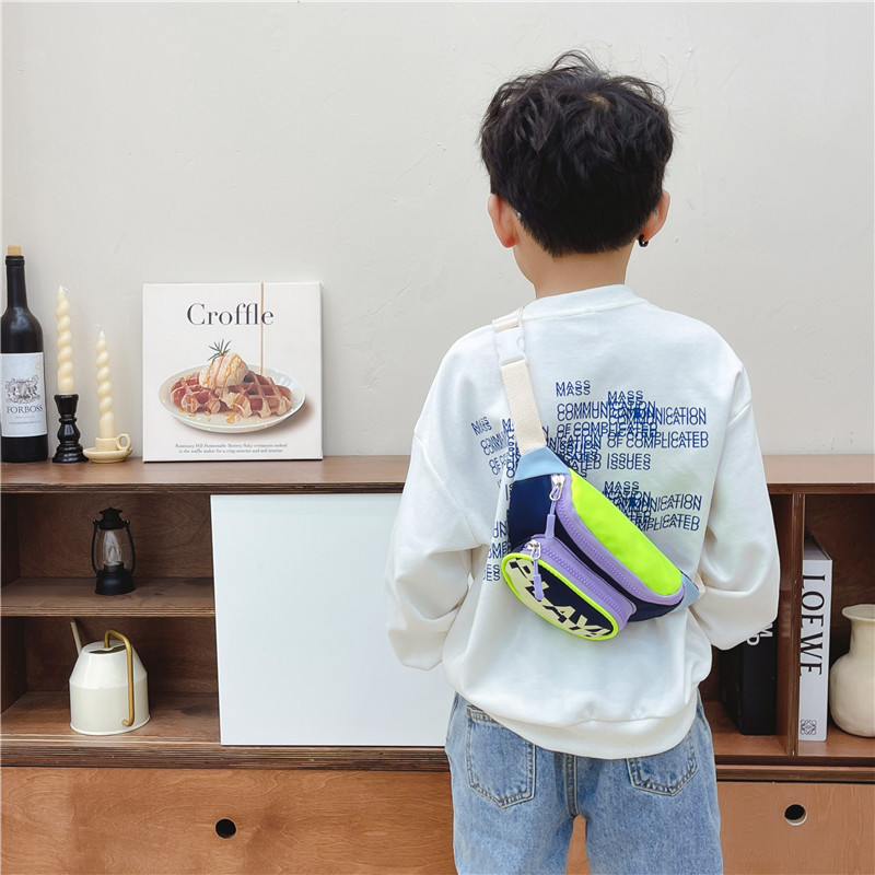 Bolso de los niños de moda estilo coreano niños deportes pecho bolsa de moda casual niñas bolsa de mensajero al aire libre bebé monedero