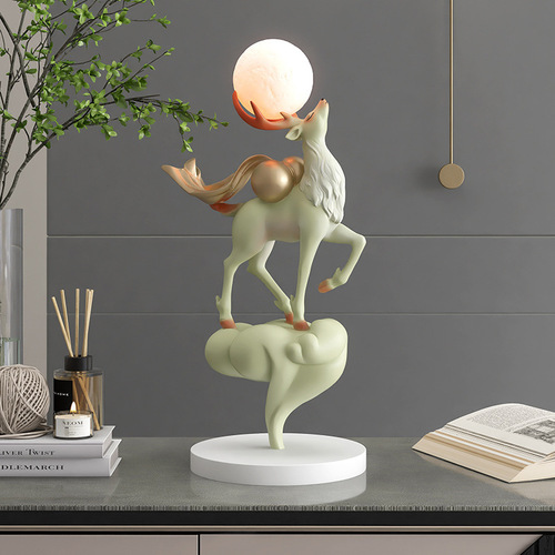 New Chinese style gourd deer ornaments living room entrance home decorations bedroom bedside night light New Year housewarming gift
