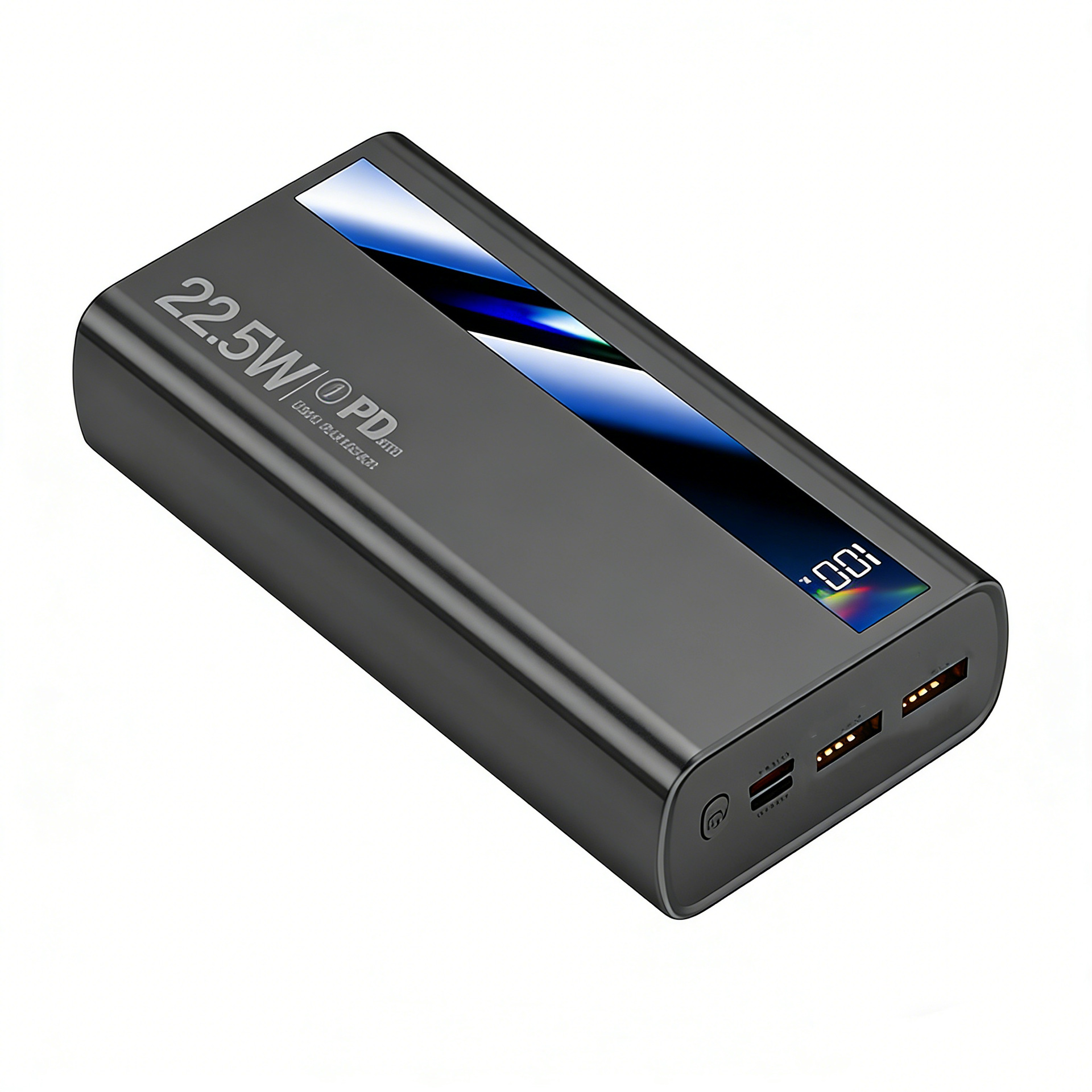 Batería Externa Portátil de Carga Rápida de Plástico con Pantalla Digital de 22.5W