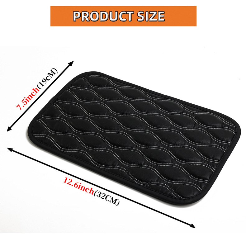 Car Armrest Box Pad PU Leather Bubble Armrest