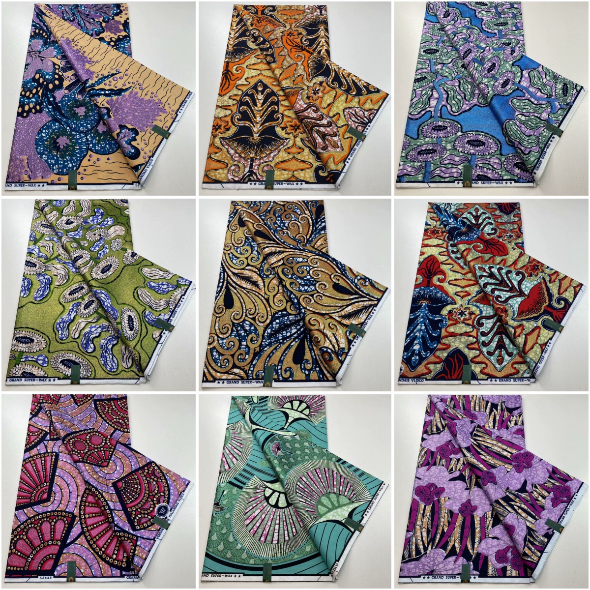 African Grand super wax Glitter Quality tissu洒金闪光蜡染布