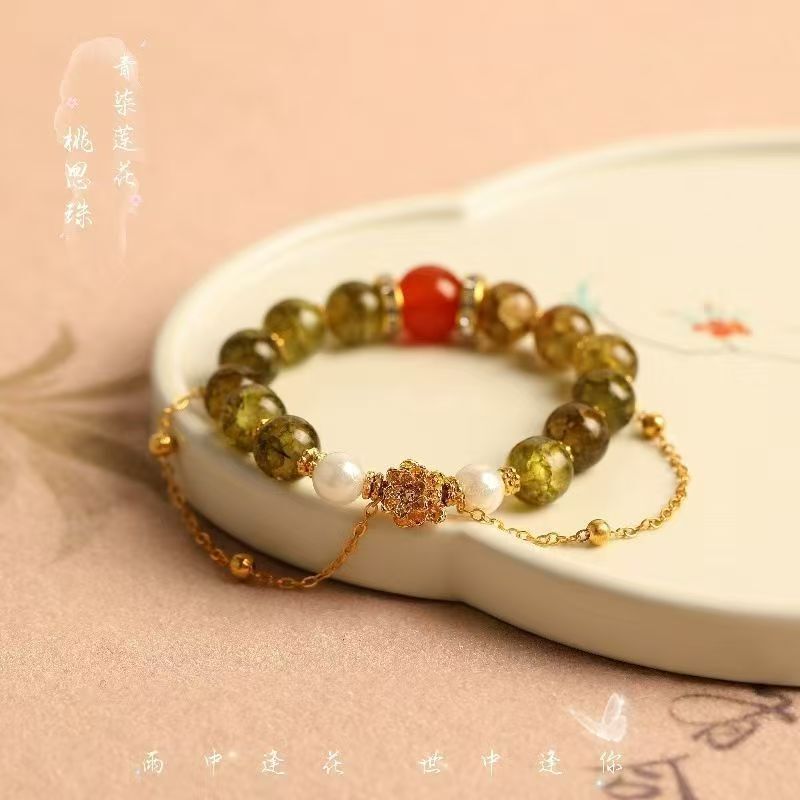 爆款好事莲莲手链莲花吉祥如意步步生莲新款送朋友手串高考礼物|undefined