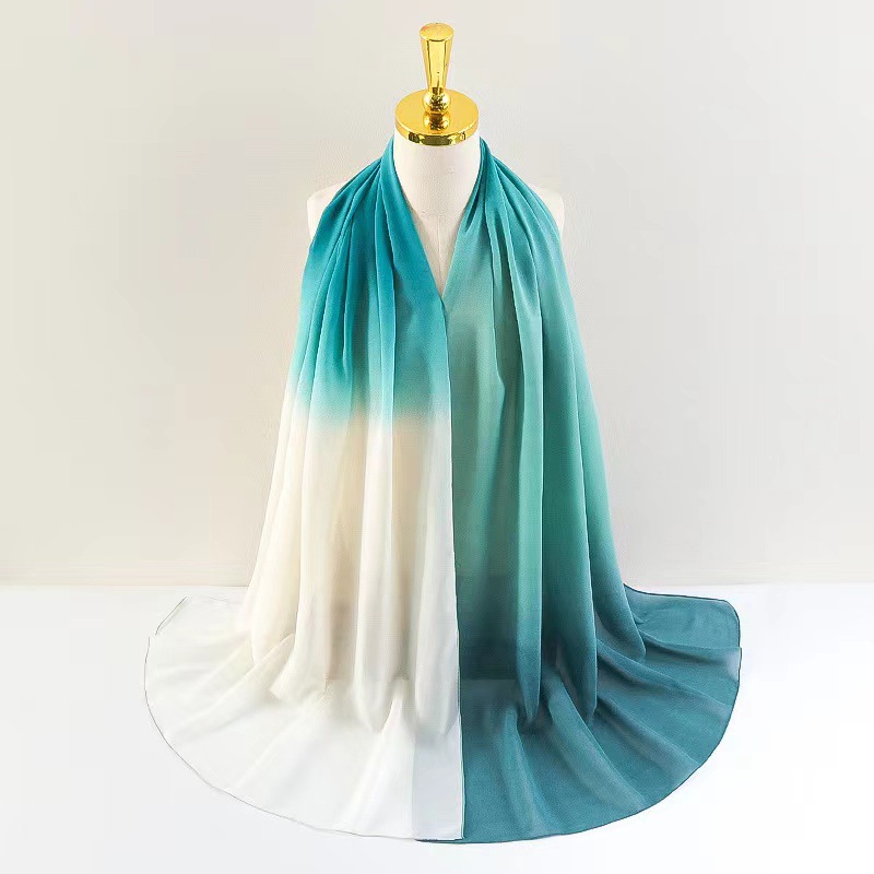 Women's Basic Gradient Color Polyester Silk Scarf display picture 3