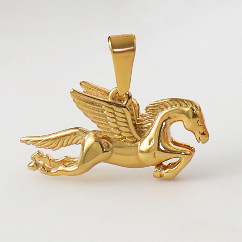 5g Weight Pendant Jewelry Making Type Real Gold Plated Plating Material DIY Jewelry Accessories Classification 1 Piece Quantity 304 Stainless Steel Material Horse Pattern Elegant, Simple Style, Streetwear Style Waterproof Non Tarnish, Plating Craft 1 Piece 304 Stainless Steel Real Gold Plated Horse Pendant DIY Jewelry Accessories 5