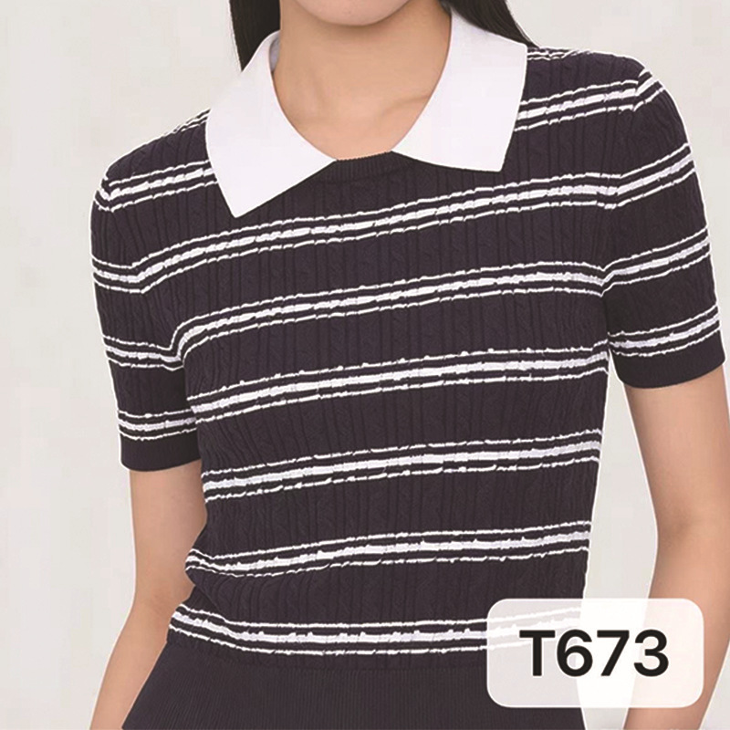 Nordic Moment American Retro Color-Block Striped Collared Knit Sweater, New Soft Short-Sleeve Sweater for Summer 2026 Nordic Moment American Retro Color-Block Striped Collared Knit Sweater, New Soft Short-Sleeve Sweater for Summer 2026