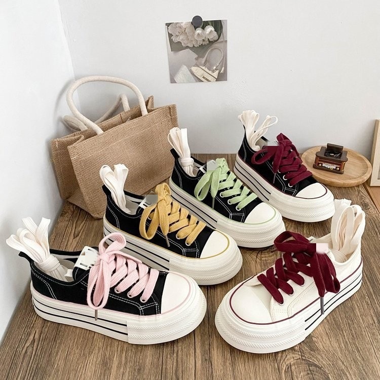 2026 nuevos zapatos de lienzo de otoño para estudiantes muffin skate 2026 principios de primavera alta image 5