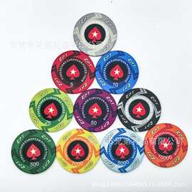 厂家直营  陶瓷筹码  圆形39mm-55mm 尺寸齐全  多款凹凸磨具纹路