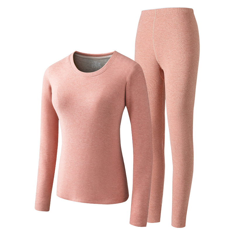 Meiya bishan de Cachemira de seda de invierno de las mujeres traje de ropa interior térmica de lana forrada engrosada calefacción base traje en stock
