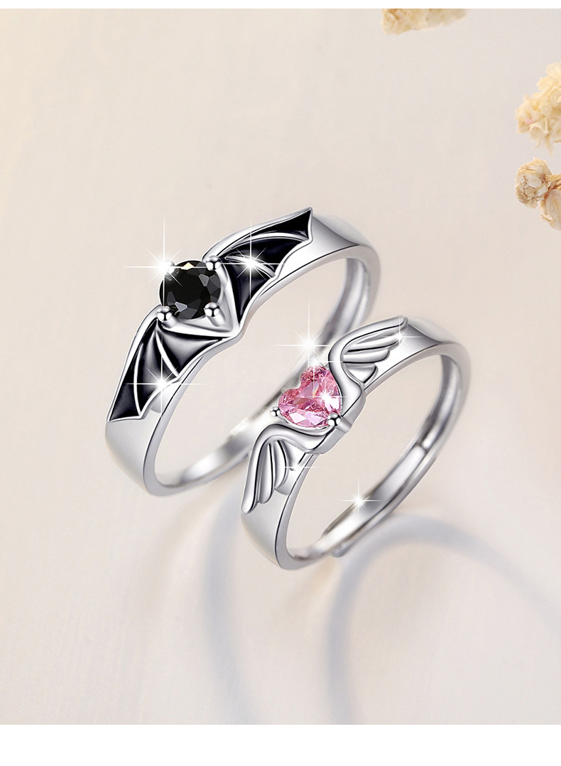 Simple Style Cartoon Character Sterling Silver Inlay Zircon Rings display picture 2
