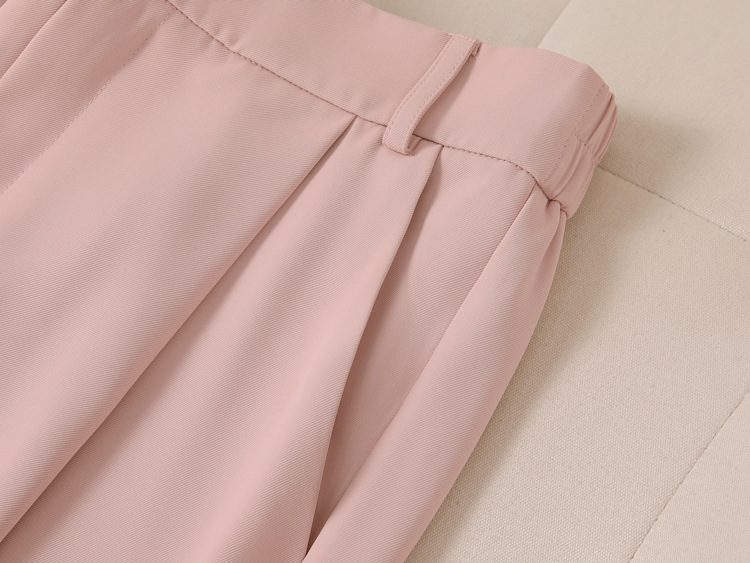 Women's Clothing Summer thin suit wide leg pants suit women's large size women's clothing fat MM 200 pounds loose short sleeved suit jacket_voghion.com