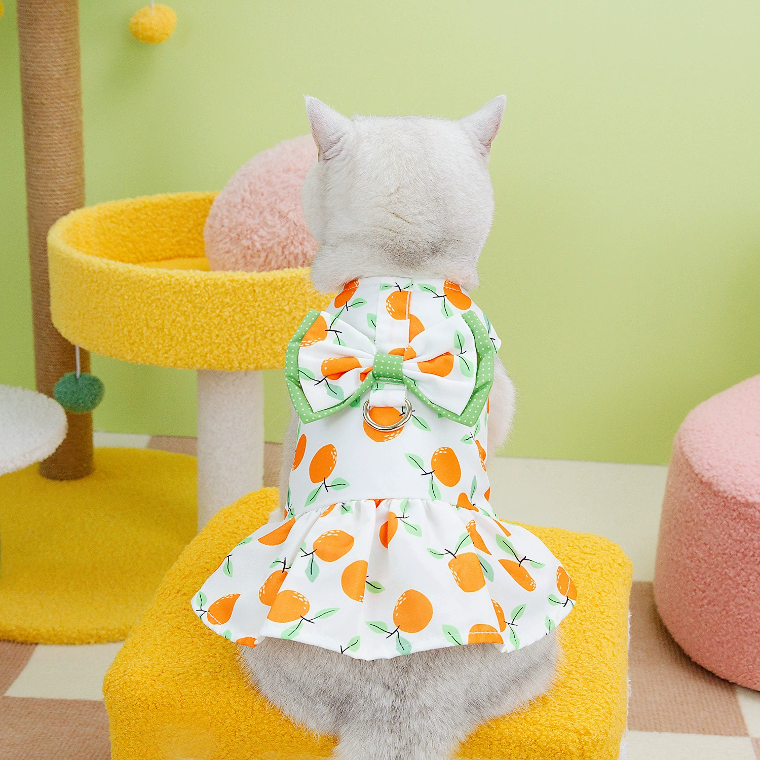 Кошачья одежда Летняя тонкая домашняя кошка кошка юбка 2024 новая собака одежда милая буксировочная группа