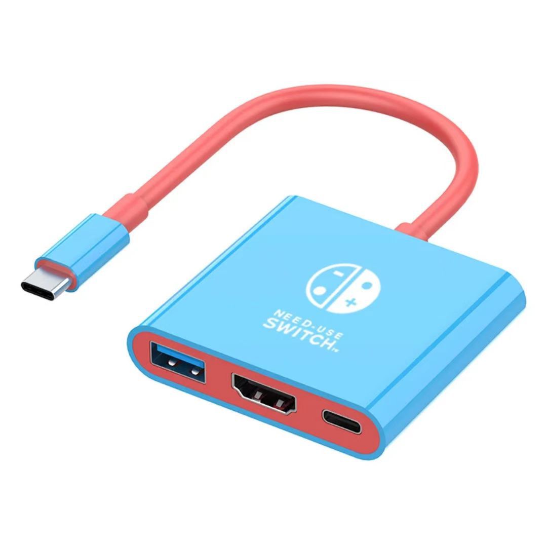 Switch estación de acoplamiento tres en uno teléfono móvil tableta computadora de mano rog convertidor de video usb estación de expansión 3in1