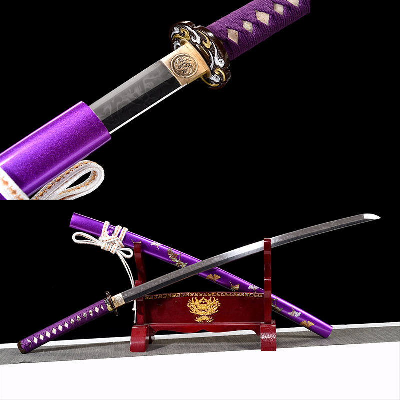 Foreign Trade Wholesale T10 All-Steel Soil-Coated Blade Japanese Samurai Sword Tai刀 Longquan Sword Cold Weapon Unsharpened
