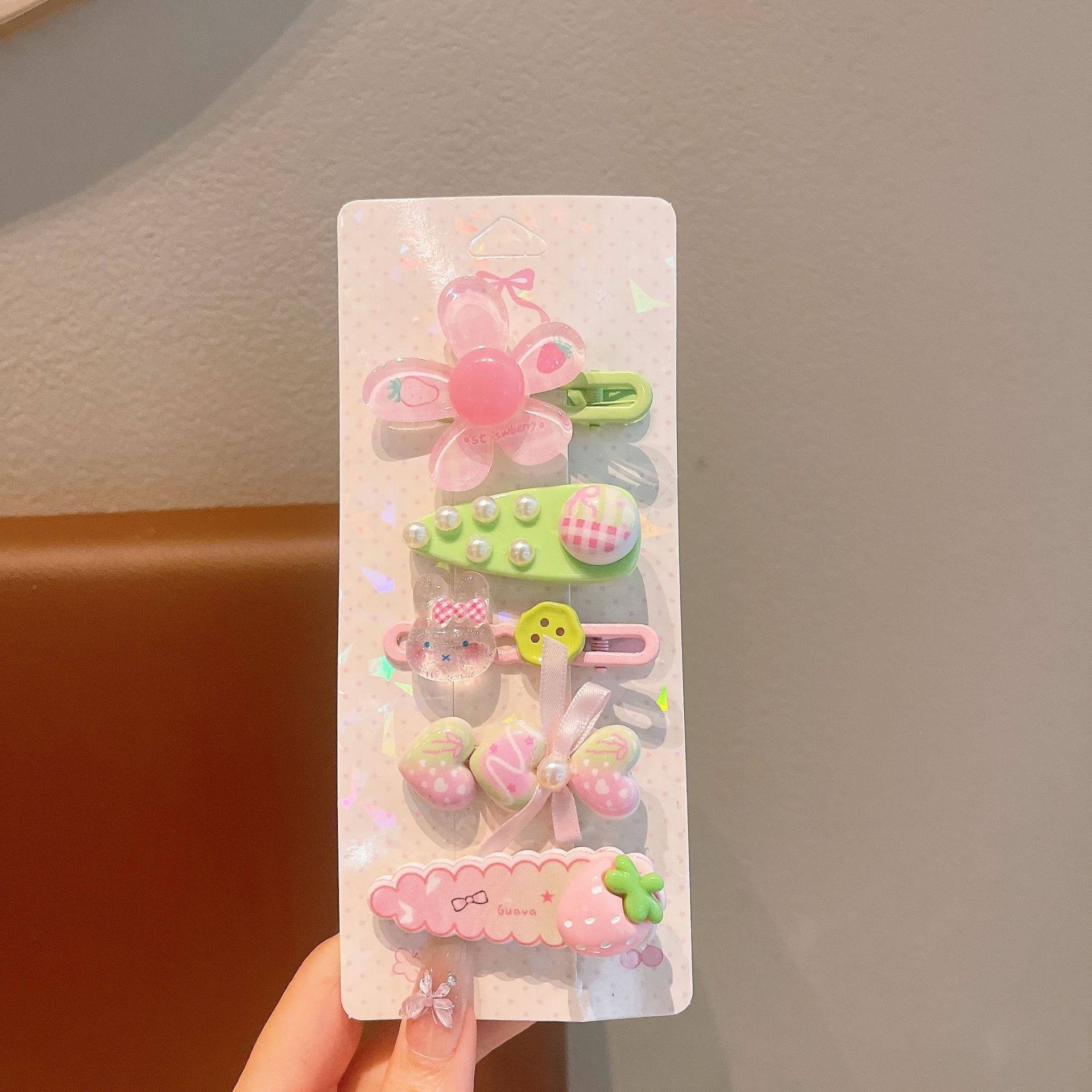 Flores coreanas para niños arco clip