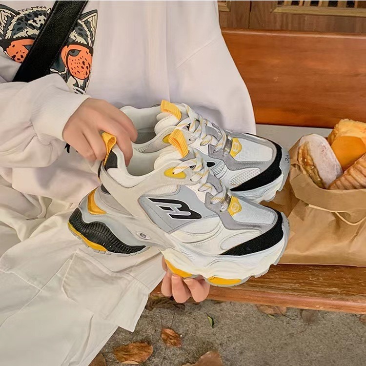 【Couple Style! 】Color-Washed Dad Shoes for Women 2025 Spring Festival New Height-Increasing Versatile Casual~ Sports Shoes for Men and Women