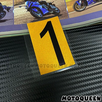 Motorcycle tail – stickers - number-1-39x-64cm-one