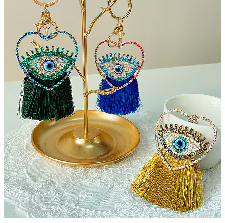 Estilo Europeo Pastoral Aleación Ojo Del Diablo Unisexo Colgante De Bolsa Llaveros display picture 3