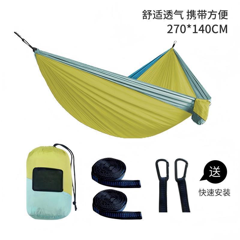 Fábrica directa hamaca de nylon paracaídas hamaca de tela de ocio columinar hamaca de campamento multicolor doble image 27