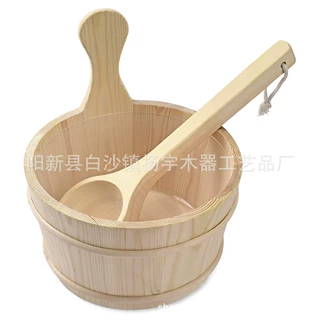 生产厂家直供桑拿房用4L 进口樟子松木桶木勺