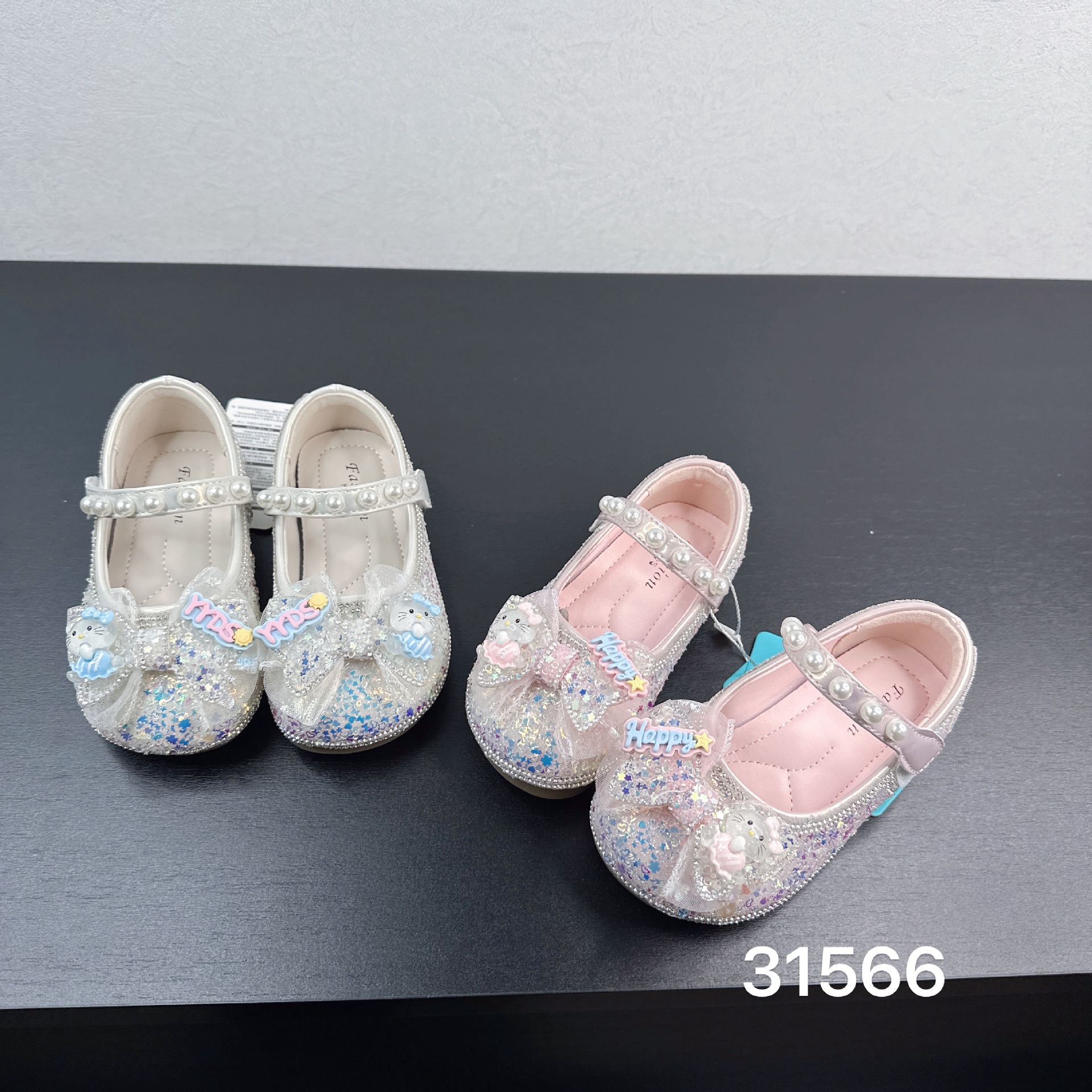 2025 New Four Seasons Single Shoes Children's Crystal Shoes Small Fragrant Style Soft Bottom Shoes Girls' Beautiful Princess Shoes for Performance