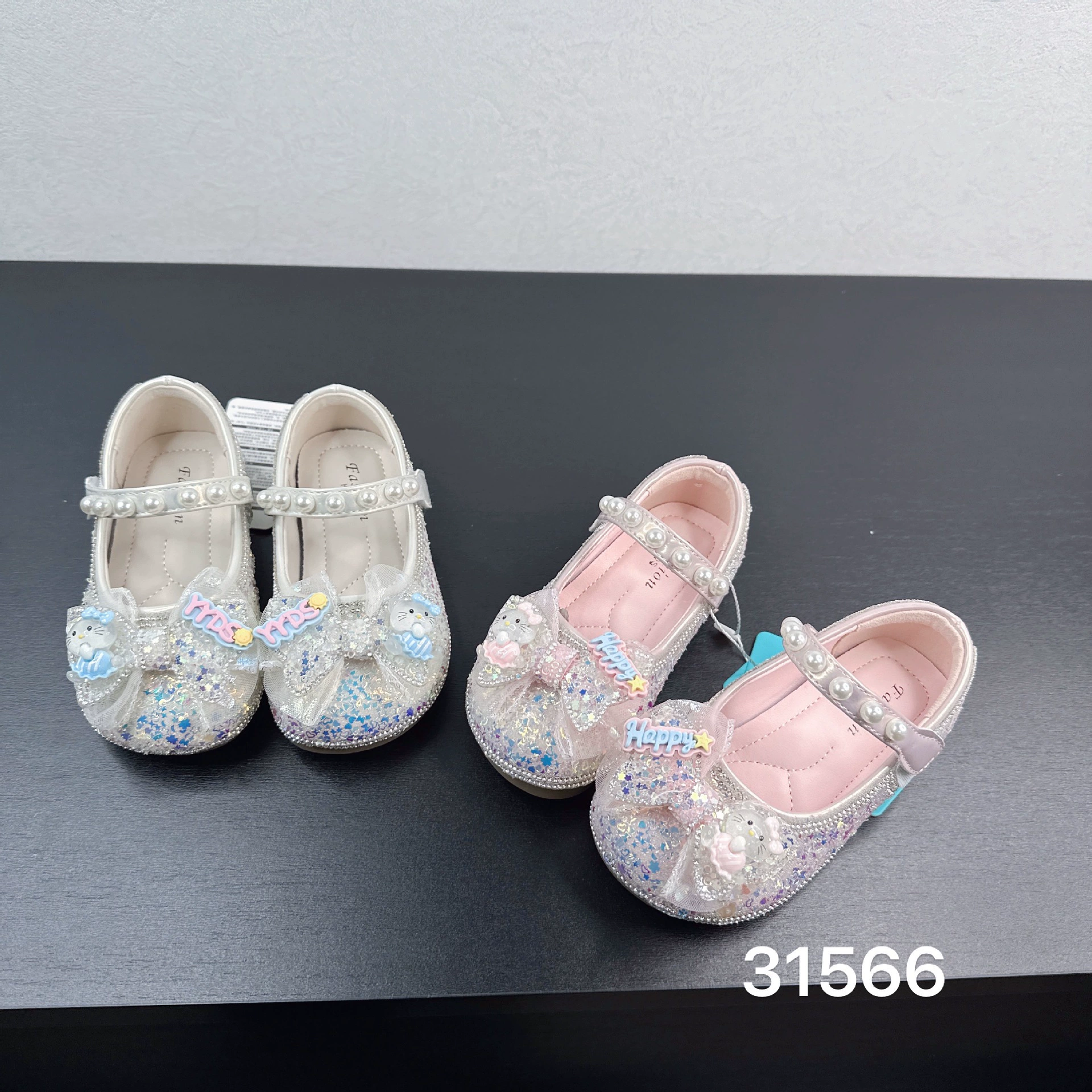 2025 новые четыре сезона одиночные туфли детские хрустальные туфли