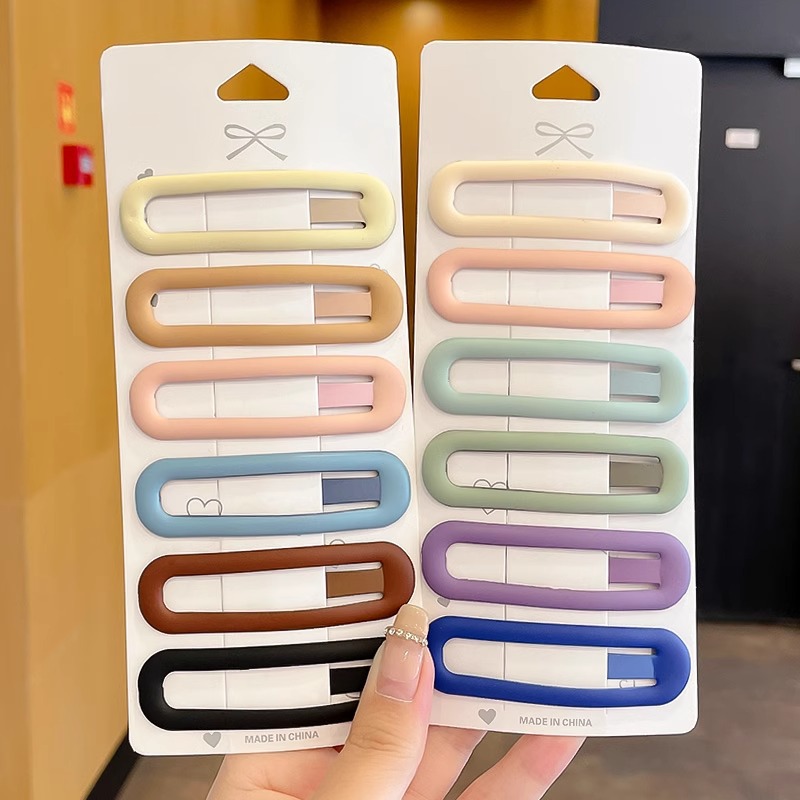 Clips de cabello de color caramelo para mujeres clips de BB lateral clips de boquilla clips para niños no lastimar la frente frangeas rotas clip de cabello tocado