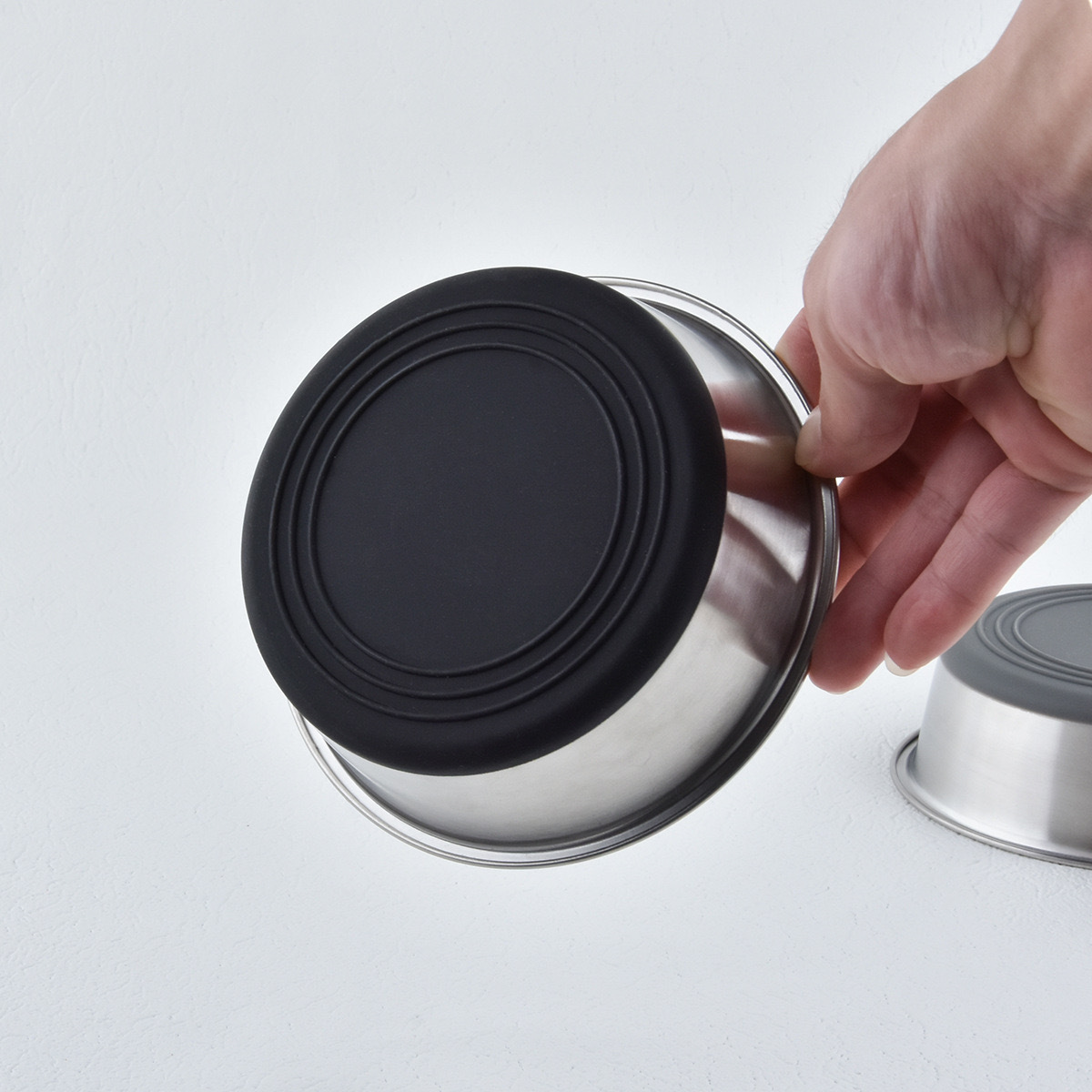 Tazón para mascotas de acero inoxidable grueso, resistente a caídas, antideslizante, fondo de silicona, tazón para perros, tazón para gatos, fácil de limpiar, fábrica de tazón de arroz al por mayor, personalizado