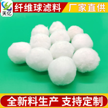 除油用改性纤维球滤料 污水处理用白色纤维球填料 培菌硝化毛球