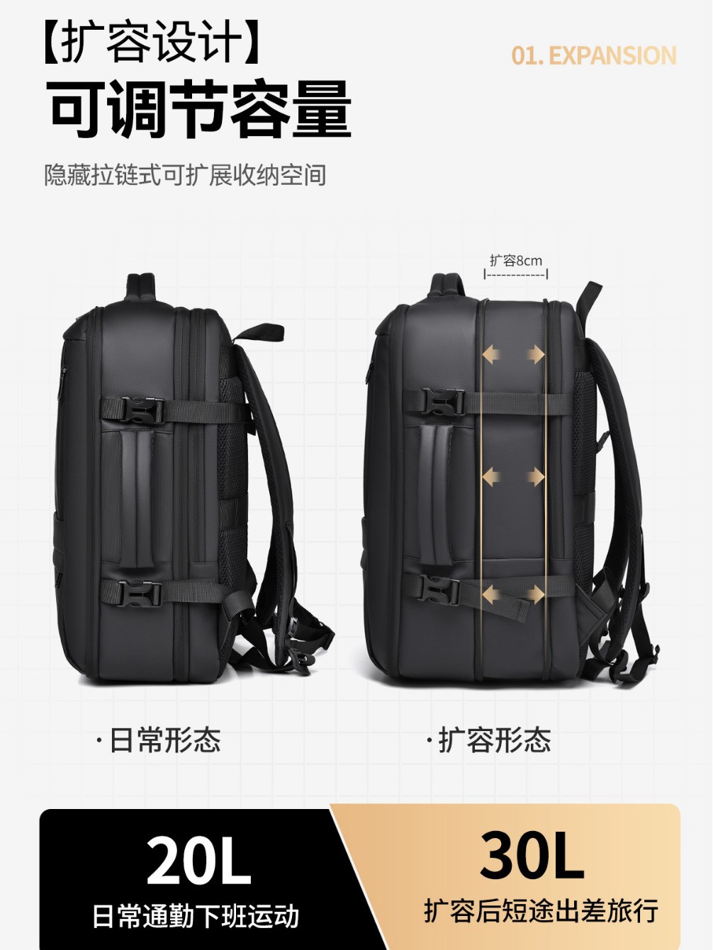 Mochila de hombro de negocios simple para hombres, bolsa de viaje de viaje de viaje de gran capacidad, bolsa de computadora multifuncional