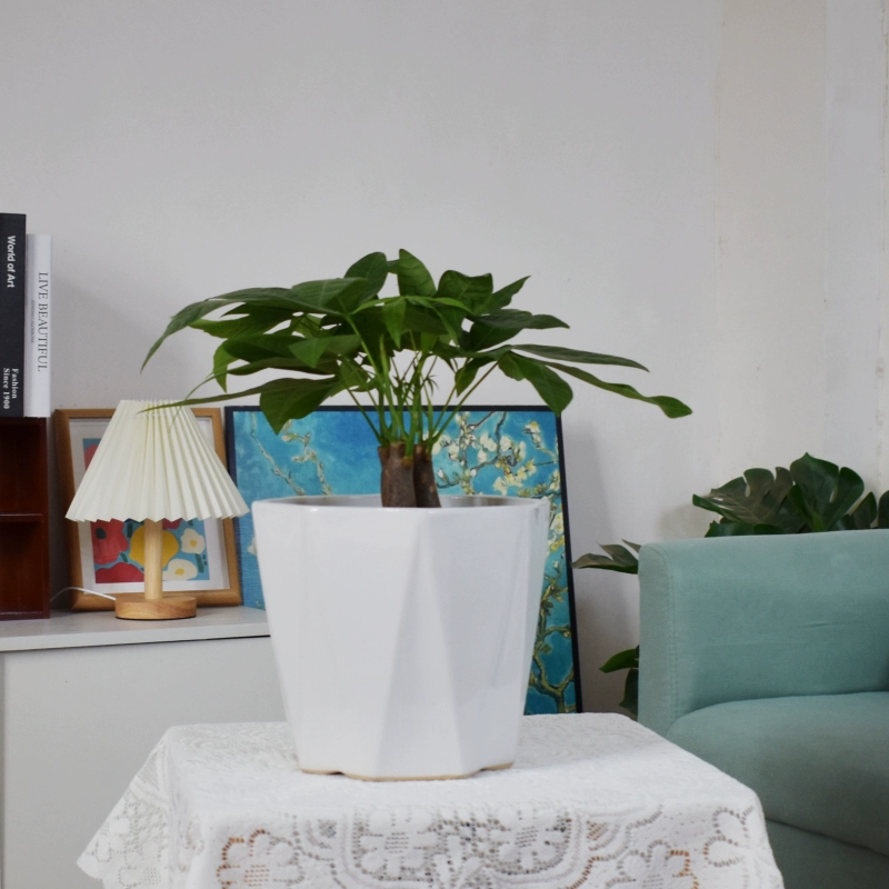 Керамический цветочный горшок большой внутренний балкон мясистый зеленый горшок с поддоном очень большой цветочный горшок простой европейский стиль