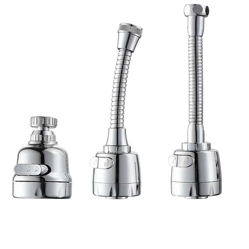 Kitchen faucet spout extender splash-proof water gadget universal swivel wash basin elongated outer connector