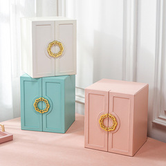 Elegant European-style light luxury jewelry box, ring and earring storage box, home use jewelry box, multi-layer large capacity jewelry box