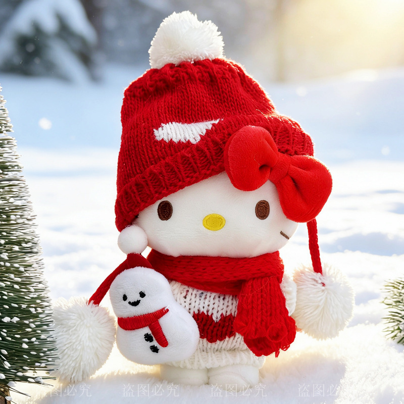 Hellokitty Pendant Doll Clothing Set Cute Kt Cat Plush Toy Doll Clothes Winter Snowman Sweater Wear Hellokitty Pendant Doll Clothing Set Cute Kt Cat Plush Toy Doll Clothes Winter Snowman Sweater Wear