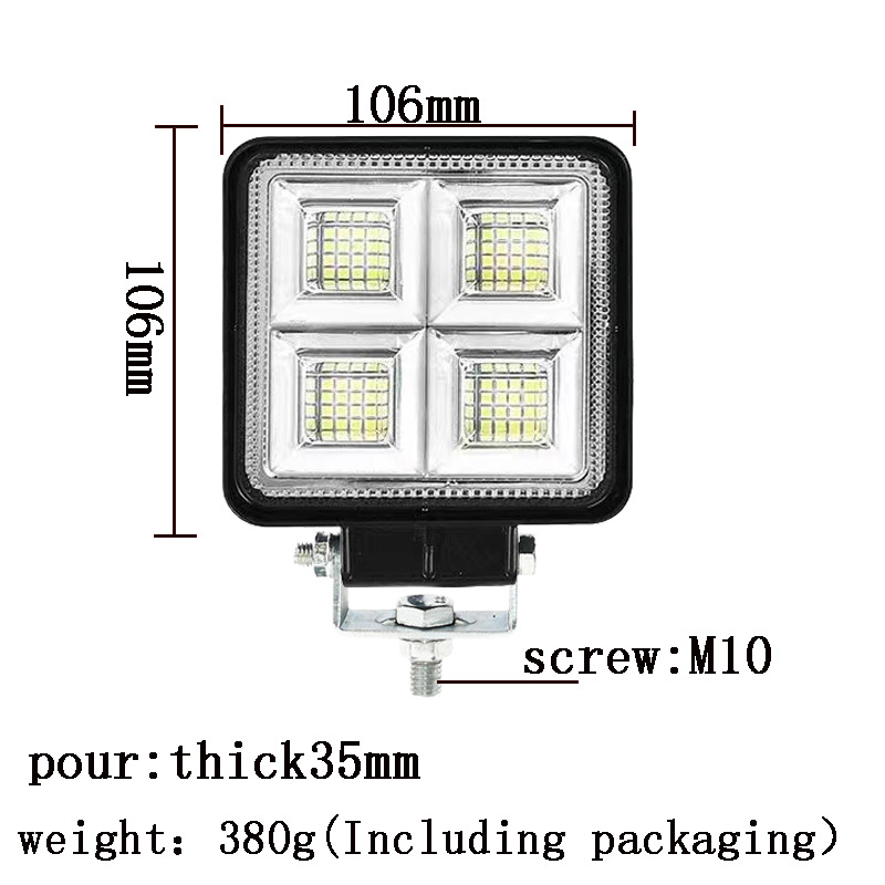 İşçi projektorları, Che Gong Truck Excavator Forklift - square-64-led-white-light