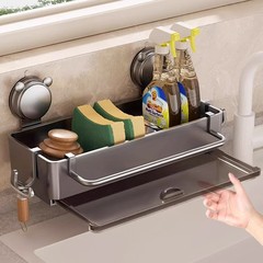 メーカーは吸盤厨房多機能水たまり水槽の物置棚の雑巾棒スポンジ収納棚の壁掛け棚を提供しています。