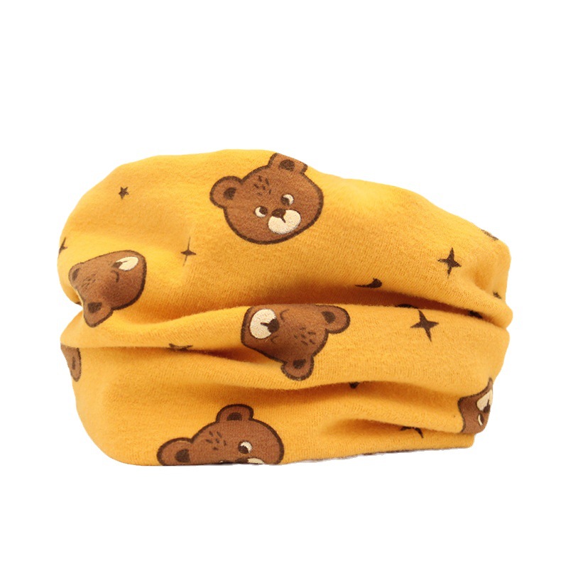 Class A High Quality Children's Scarf Autumn and Winter Pure Cotton Baby Scarf Set Cartoon New Windproof Baby Neck Set Scarf