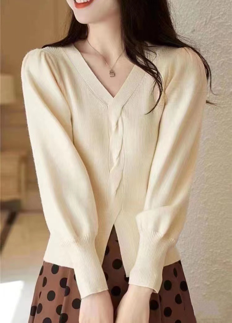 Summer Season Women's Gender Casual, Elegant Style Wholesale Women's Spandex Polyester Polyacrylonitrile Fiber Casual Elegant Stripe Long Sleeve Sweaters & Cardigans