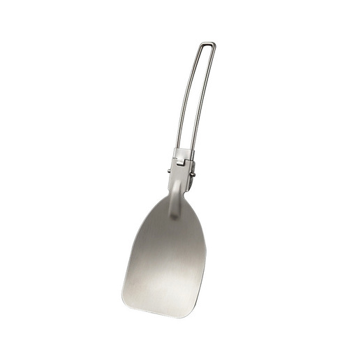 Outdoor folding frying shovel camping portable 304 stainless steel rice shovel barbecue picnic tableware mountaineering travel spatula