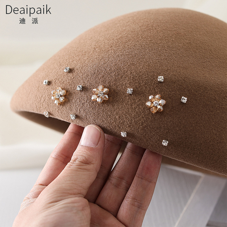 Uldbaret til kvinder vintage efterår vinter kunstnerhue_voghion.com