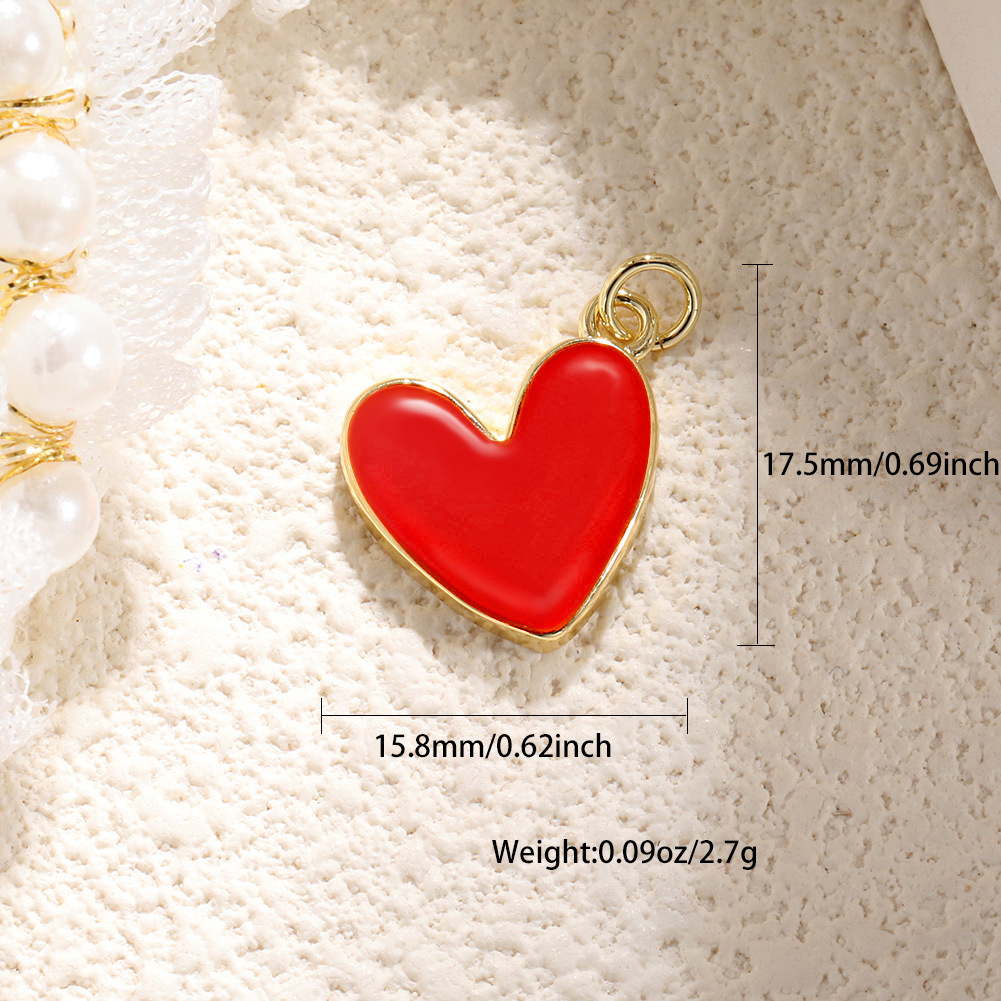 1 Pieza 20x21mm Cobre Perla Circón Forma De Corazón Colgante display picture 3