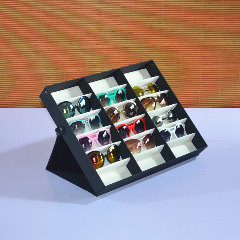 眼镜收纳盒多格眼镜多功能收纳盒太阳镜道具简约展示盒商用