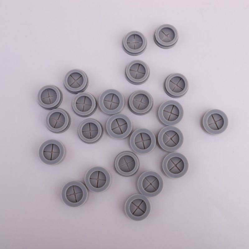 厂家直供食品级硅胶垫圈扣 十字口硅胶阀 灰色橡胶垫胶皮垫批发
