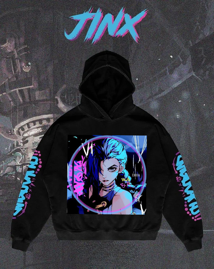 Liga Popular Arcane Jinx Graphic Hoodies All Anime Charact