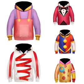 2024新款 cosplay周边神奇数字马戏团童装动漫3D印花潮流儿童卫衣