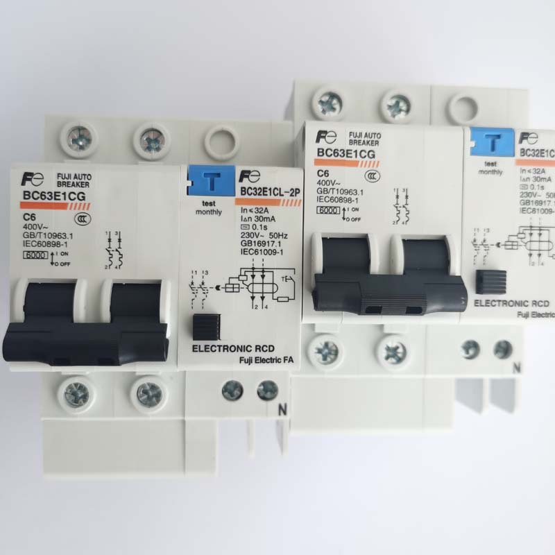 富士漏电断路器开关BC32E2CL替代BC32E1CL 2P+N 3P C6A C10A C20A